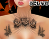 Chest tattooed rose