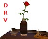 Single Red Rose W/Vase