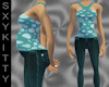 BLM teal jeans outfit