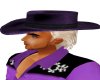 Purple/cowboy/ with hair
