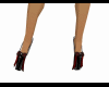 Black red heels bow 