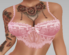 Pink lace top+tattoo