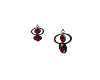 (T)Onyx and Ruby earring