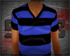 |S VNeck Striped Blue