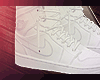 D|All white Jordans.