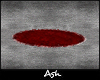 Ash. Red Round Fur Rug