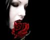 vamp with red rose blood