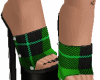 Plaid Heels Green