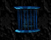 black & blue dance cage