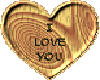I Love You Wood Heart