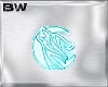 Ice Howling Wolf Badge