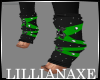 [la] Zipper green socks