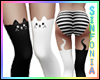 Black White Kitty Socks