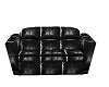 black leather sofa,,