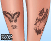 butterfly leg tattoo