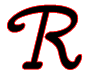 R sticker