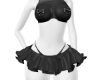 Blk Bows RuffleSkirt Set