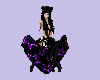 purple backless throne