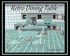 Retro Dining Table Aqua