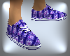 Ruffle Blue Floral Shoes