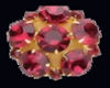 Ruby Cluster Necklace