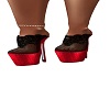 noble heels red/blk lace