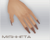 M| brown nails