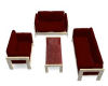Crimson Sofa Set