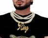 (DR) King  gold Necklace