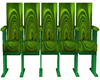 theater chairs green