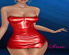 red latex dress