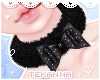 [T] Fur choker Black