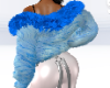 Blue fur jacket