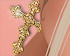 $ Cross Golden Earrings