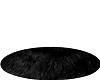 Black Fur Oval Rug