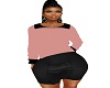 AS1~PINK N BLK SWEATER