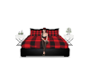 red and black bed