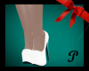 P| White Signature Heels