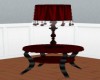 Dark Red Lamp Table