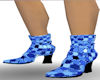 Blue Sequin Ankle Boots