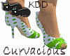 *KDD XL Green dott shoes