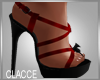 C big date red blk heels