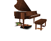 Baby Grand Piano Brown