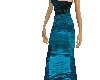 Blue crystal long dress