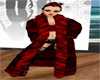 (LIR) Fur Coat Dark Red