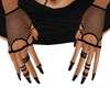 Black Meli Gloves W/Nail