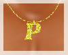 [DF] P gold necklace