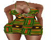 African Pr. Halter Dress