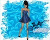 Blue Silk Little Dress