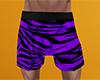 Purple Tiger Stripe PJ Shorts (M)